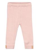 Stripes Knitted Leggings Bottoms Leggings Pink Mango