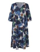 Manorelle Knælang Kjole Navy Masai