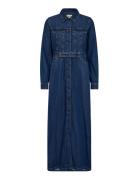 Mmallaba Denim Dress Maxikjole Festkjole Navy MOS MOSH
