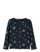 Nmfvemia Ls Slim Top Tops T-shirts Long-sleeved T-Skjorte Navy Name It