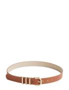 Pclea Jeans Belt Noos Wb Pu Bælte Brown Pieces