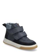 Shoes - Flat - With Velcro High-top Sneakers Navy ANGULUS