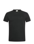 Ss Slim Stretch Cotton Crewnk Te Tops T-Kortærmet Skjorte Black Calvin...