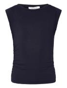 Rkbiarritz Sl Top Tops T-shirts Sleeveless Navy Rosemunde Kids