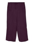 Vmmelaney Hw Loose Pant Wvn Noos Bottoms Trousers Wide Leg Purple Vero...