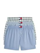 3P Woven Boxer Print Underwear Boxer Shorts Blue Tommy Hilfiger