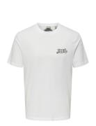 Onspepsi Life Reg Ss Lic Tee Tops T-Kortærmet Skjorte White ONLY & SON...