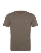 Organic Basic Tee Tops T-Kortærmet Skjorte Khaki Green 7 DAYS Active