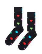 Heart Sock Lingerie Socks Regular Socks Black Happy Socks