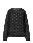 Nkfnace Ls Top Tops T-shirts Long-sleeved T-Skjorte Black Name It