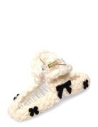 Maryam Bow Clamp White Accessories Hair Accessories Hair Claws Cream P...