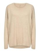 Sc-Biara Tops Knitwear Jumpers Beige Soyaconcept