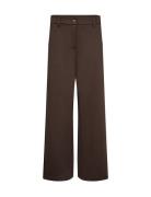 Sc-Daniela Bottoms Trousers Wide Leg Brown Soyaconcept