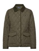 Corduroy-Trim Quilted Barn Jacket Quiltet Jakke Khaki Green Polo Ralph...