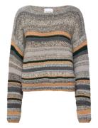 Leah Knit Tops Knitwear Jumpers Grey Noella