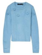 Vmrose Ls O-Neck Pullover Boo Tops Knitwear Jumpers Blue Vero Moda