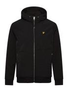 Half Raglan Hybrid Hoodie Tops Sweatshirts & Hoodies Hoodies Black Lyl...
