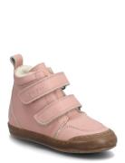 Sneaker? Wool Booty Vinterstøvler Med Burrebånd Pink Pom Pom