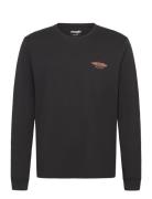Ls Americana Tee Tops T-Langærmet Skjorte Black Wrangler