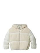 Teddy Shiny Puffer Jacket Foret Jakke Cream Calvin Klein