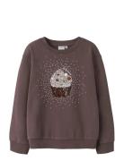 Nkfnuasa Ls Nreg Sweat Bru Tops Sweatshirts & Hoodies Sweatshirts Purp...