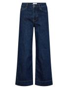 Nuparis Cropped Jeans - Dark Blue Bottoms Jeans Wide Navy Nümph