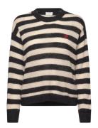 Dante6-Ariama Striped Sweater Tops Knitwear Jumpers Black Dante6