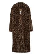 Kbtira Fur Coat Outerwear Faux Fur Brown Karen By Simonsen