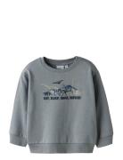 Nmmvildar Ls Sweat Box Bru Tops Sweatshirts & Hoodies Sweatshirts Blue...