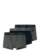 Nkmboxer 3P Dark Grey Mel Skull Noos Night & Underwear Underwear Under...