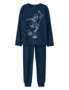 Nkmnightset Titan Skater Noos Pyjamassæt Blue Name It
