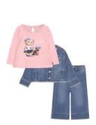 3P-3Pc Pant Set Sets Sets With Long-sleeved T-shirt Blue Levi's