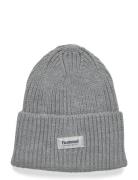 Hmljr Heavy Rib Knit Beanie Sport Headwear Hats Beanie Grey Hummel