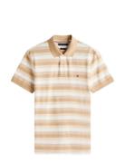 Stripe Structure Reg Polo Tops Polos Short-sleeved Beige Tommy Hilfige...
