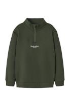 Nkmbrody Ls Nreg Sweat Zip Bru Noos Tops Sweatshirts & Hoodies Sweatsh...