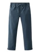 Elastic Waist Trousers Bottoms Trousers Casual Navy Mango