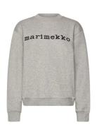 Leiot Logo Placement Tops Sweatshirts & Hoodies Sweatshirts Grey Marim...