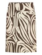 Valaa Jokuraita Skirts Knee-length & Midi Skirts Beige Marimekko