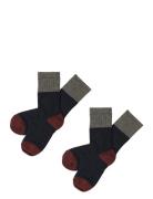 2-Pack Colour Block Socks Socks & Tights Socks Navy FUB