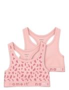 Nkfshort Top 2P Aop Night & Underwear Underwear Tops Pink Name It