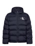 Ls Nylon Monogram Puffer Jkt Foret Jakke Navy Calvin Klein Jeans