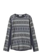 Nkmwillto Wool Ls Top Tops T-shirts Long-sleeved T-Skjorte Navy Name I...