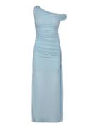 Layana Asym Maxi Dress Maxikjole Festkjole Blue Bardot