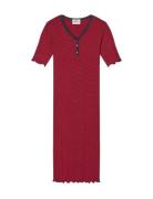 Cosy Denim Svanil Dress Knælang Kjole Red Mads Nørgaard