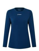 Bg Berghaus Delta Ls Tee Af Tops T-shirts & Tops Long-sleeved Navy Ber...