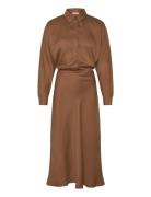 Srstormy Midi Dress Dresses Shirt Dresses Beige Soft Rebels