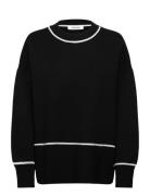 Srflora Knit Tops Knitwear Jumpers Black Soft Rebels