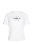Hero Ss Classic Monologo Cneck T Tops T-shirts & Tops Short-sleeved Wh...