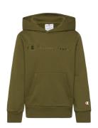 Hooded Sweatshirt Tops Sweatshirts & Hoodies Hoodies Green Champion