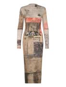 Lyra Knælang Kjole Beige Desigual